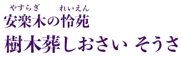 安楽木の怜苑樹木葬しおさい そうさ